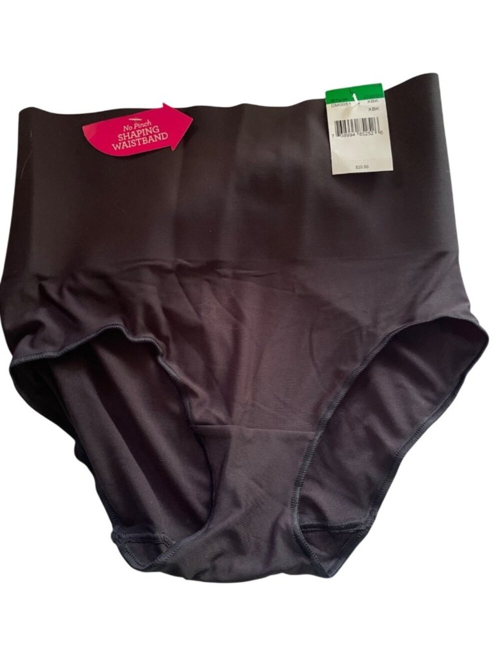 Maidenform Shapewear Briefs Size Large Black Womens With No Pinching Waistband